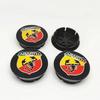 4pcs 50mm Abarth 500 696 595 Wheel Center Hub Caps Car Rims Dust Cover Emblem Badge for Fiat Palio Perla Punto Stilo Bravo siena