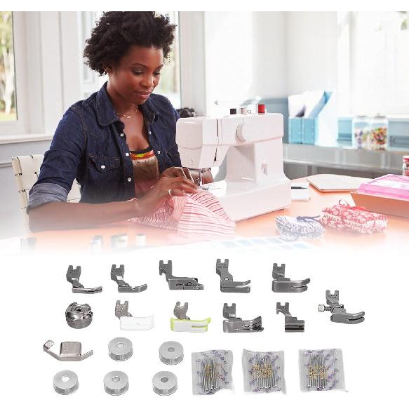 Presser Foot Sewing Machine Feet Kit, Professional Domestic Set Stainless Material Steel Suitable for Most Sewing Machines Multiple In One Set