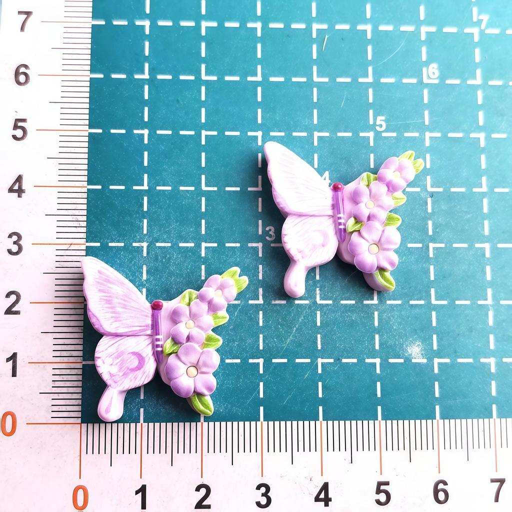 Mini Resin Flower & Butterfly Hair Clips DIY Kit with Stickers and Glue