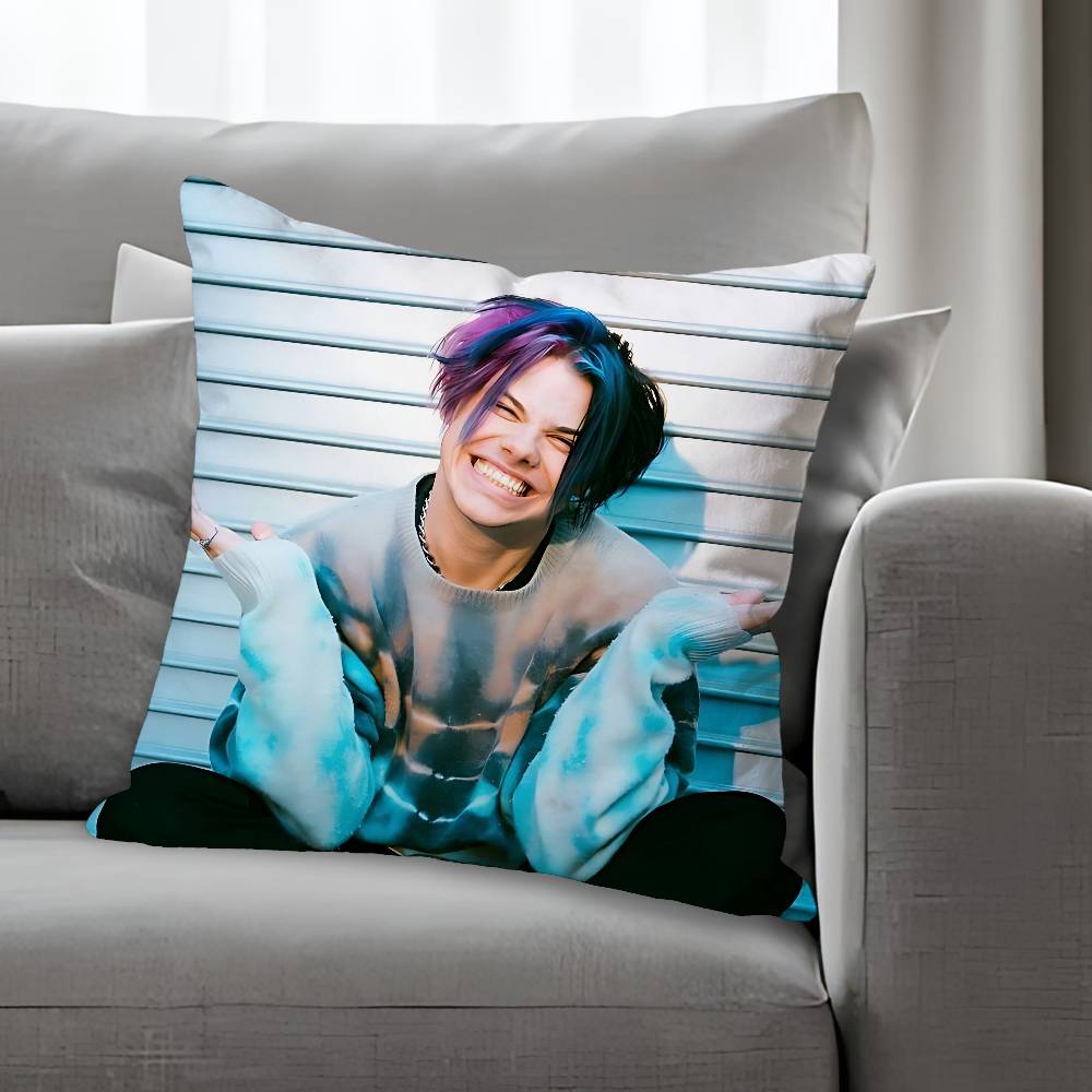 Singer YYungbluds Anime Celebrity Merchandise AllMatch Printed Pillow Case Sofa Car Office Room Decoration Protector