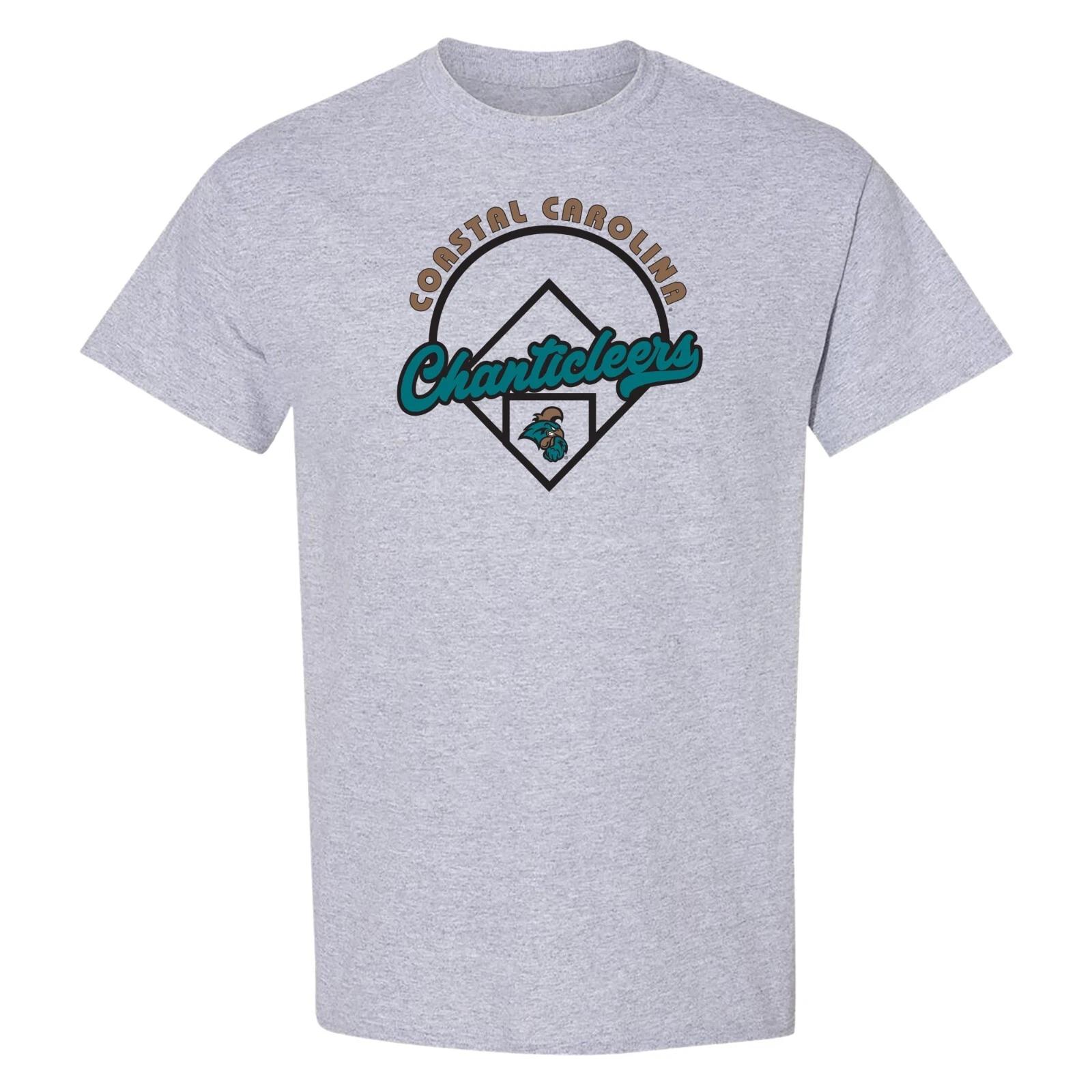 Coastal Carolina University Chanticleers Baseball Field T-Shirt - Sport Grey M