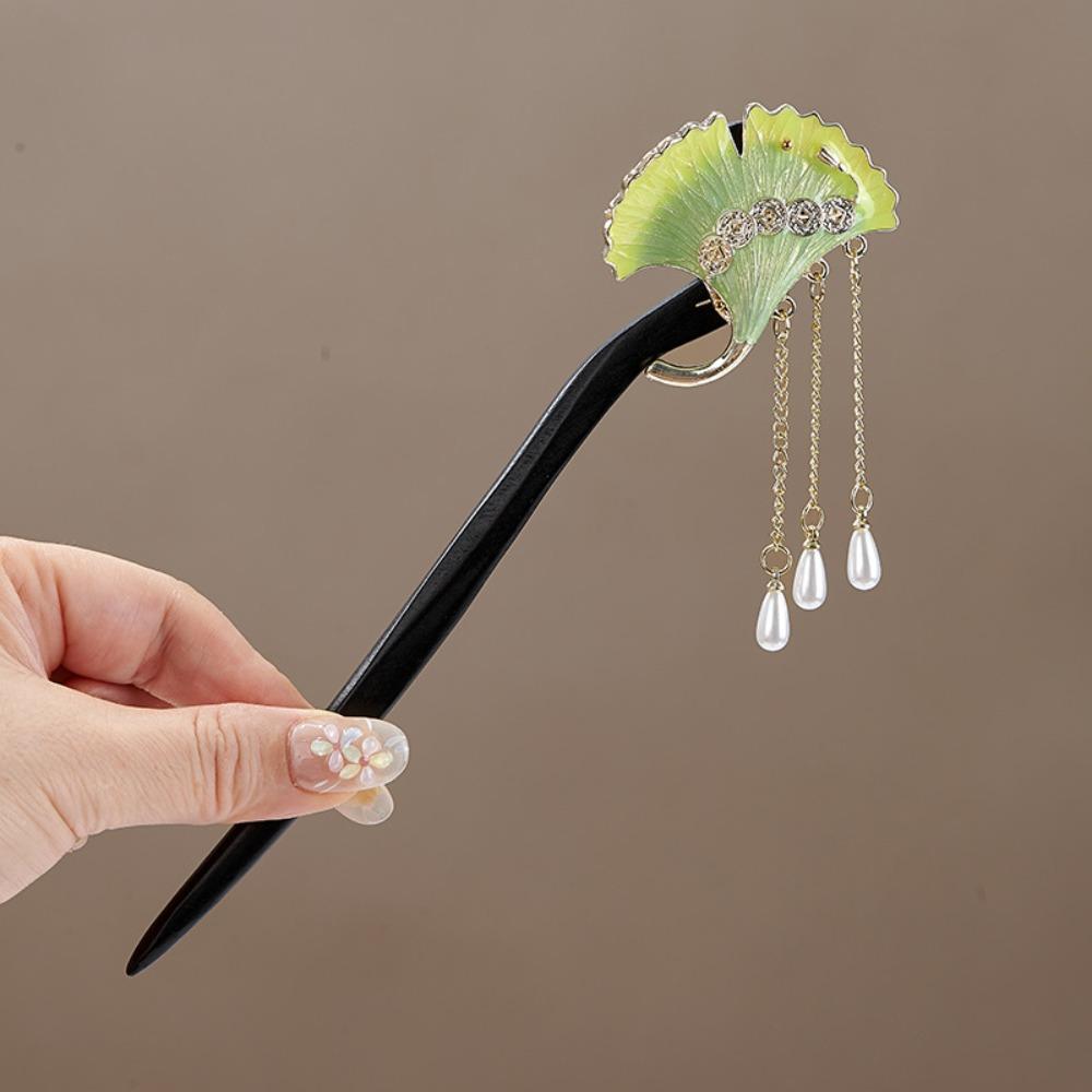 Tassel Chinese Style Hairpin Wood Hanfu Headwear Classical Sandalwood Hair Stick Girls