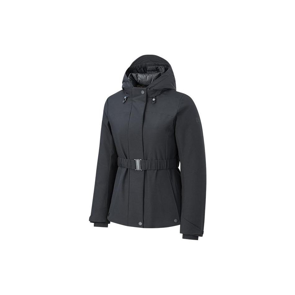 

Anta Однотонная куртка с логотипом бренда и зауженной талией, с капюшоном, женские куртки, черный цвет 162240909-3 L