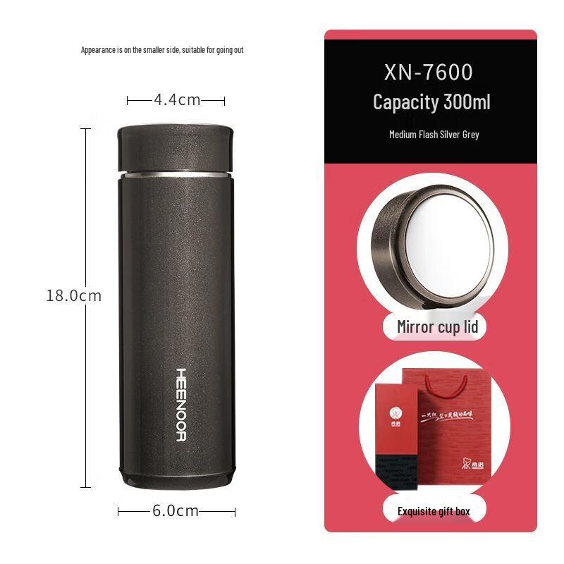 Heenoor 304 Stainless Steel Thermal Mug with Tea Filter 300ML