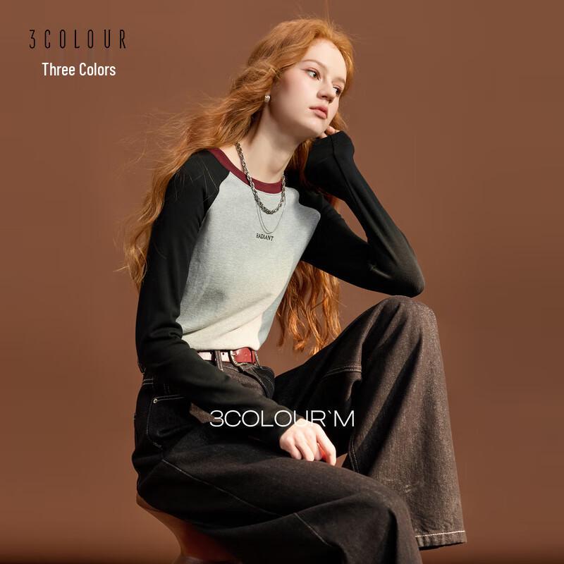 Sancai 2025 Winter Embroidered Slim-fit Raglan Short T-Shirt S 155/80A