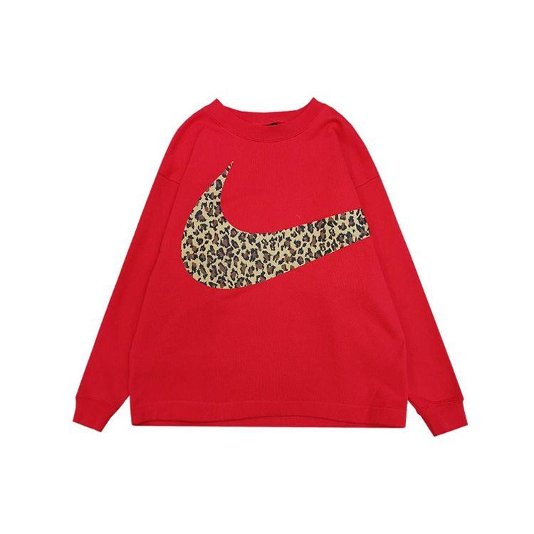 Nike Sportswear Women s NSW Crewneck Pullover Sweatshirt Red/Multi-Color CU1503-657 L