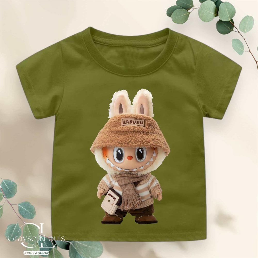 Unisex Children's T-shirt Girl/boy Short-sleeved Rag Doll Pattern Size 100-160cm