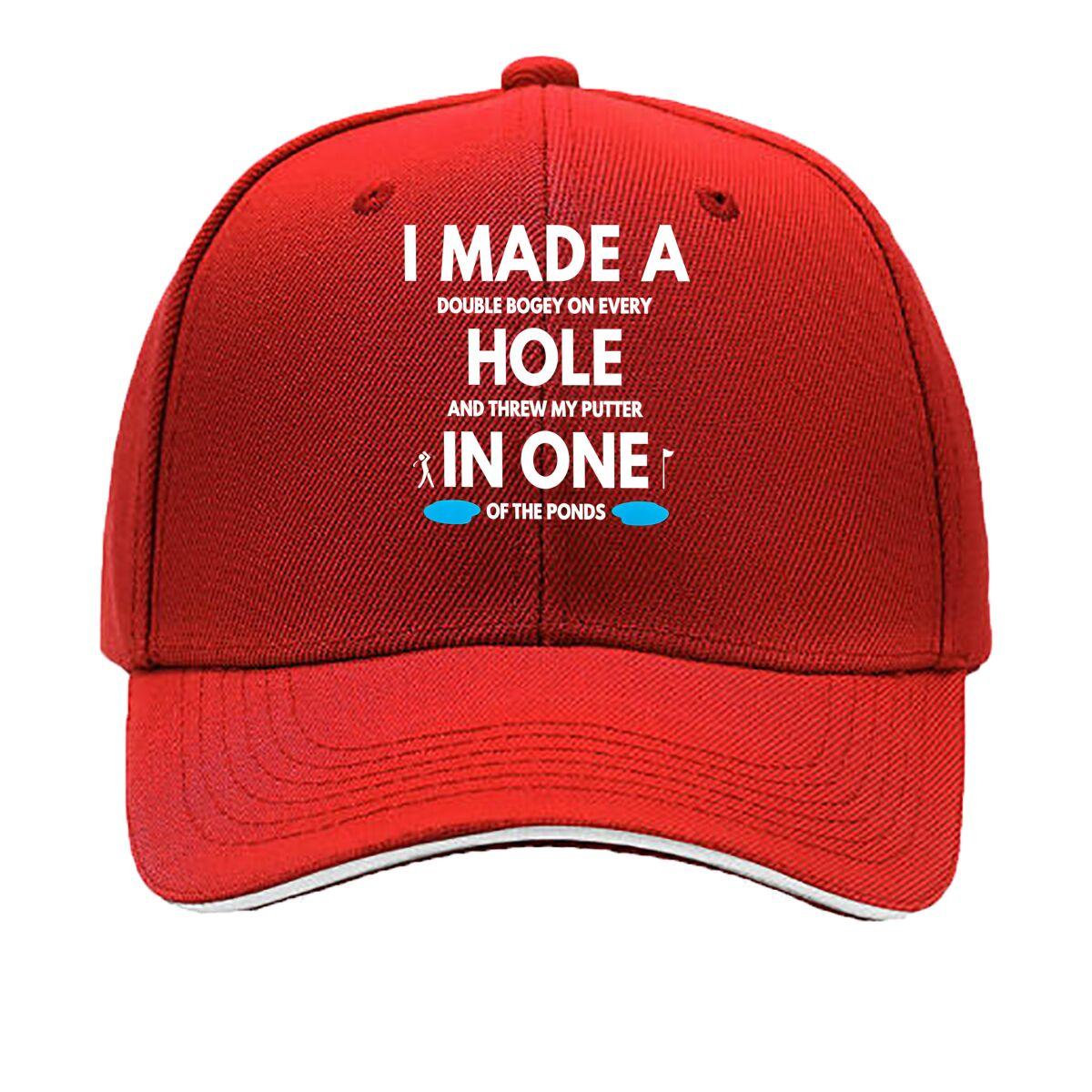 Funny I Made a Hole in One Golf Vintage Adjustable Dad Hat Suitable for Golf Course Outfits Ca Sandwich Baseball Cap One Size