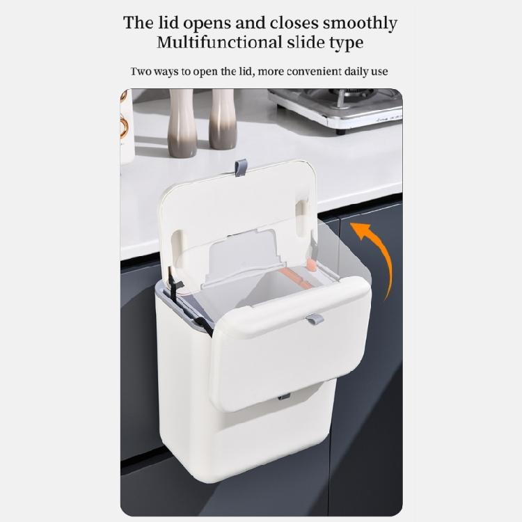 Under Sink Compost Bin 9L Large Capacity Hanging Trash Can for Efficient Waste Management