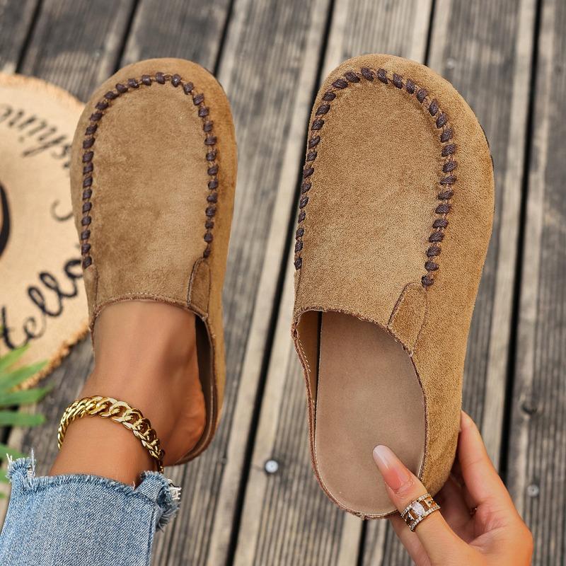 High-top Bocken Shoes, Head-covering Half-slipper, Retro One-piece Shoe, Retro Lazy Slipper