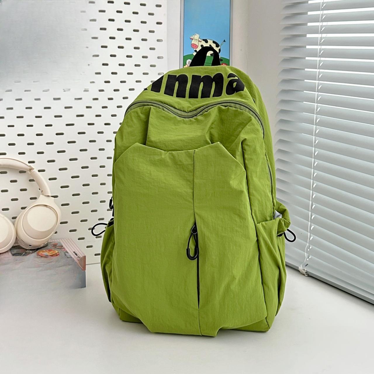 

Schoolbag Ins Water-proof High School Students, Men and Women, Large Capacity Sports Outdoor Backpack Travel Backpack one size fits all зелёный