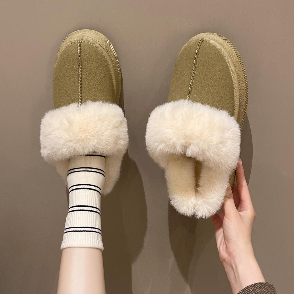 Schneestiefel Damen 2025 Winter Neu Koreanische Version mit dicker Sohle, kurzem Schaft, verdickt, zum einfachen Hineinschlüpfen, leichte Baumwollschuhe