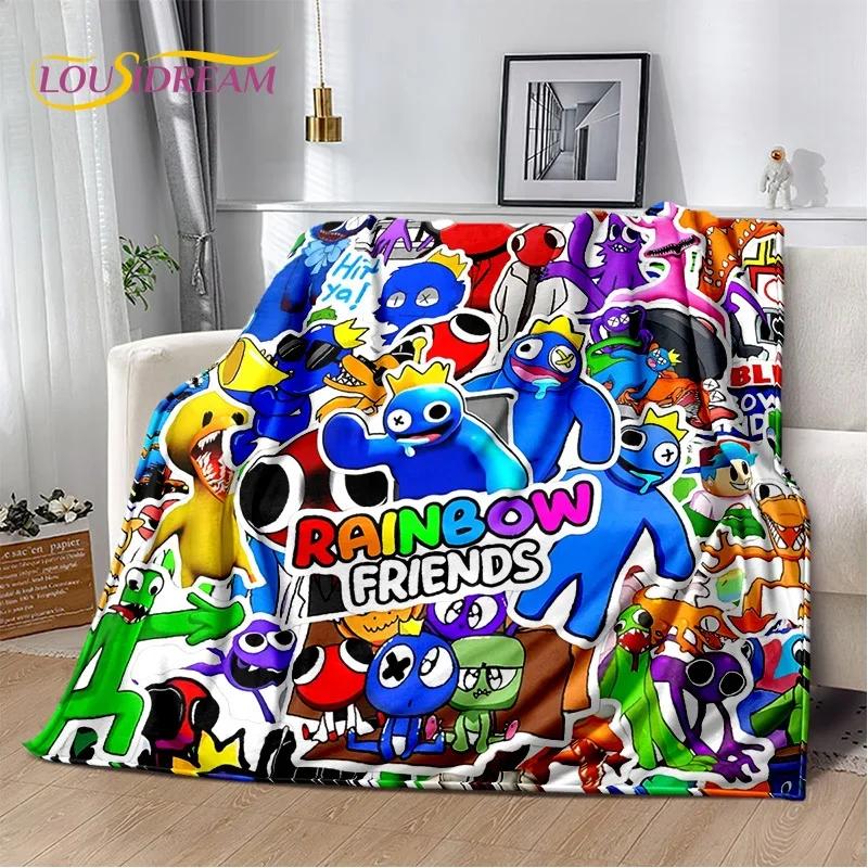 Game R-Rainbow Friends Cartoon Soft Flannel Blanket for Beds Bedroom Sofa Picnic ,Throw Blanket for Cover Outdoors Leisure Gift