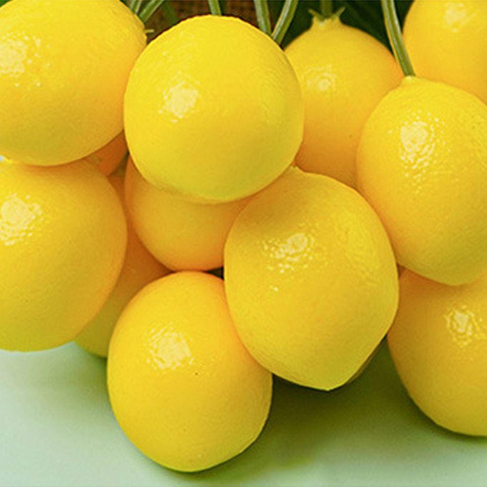 Handmade Artificial Lemons String Foam Elegant Simulation Lemon Branches DIY Lifelike Faux Lemon Home Table Party Decor