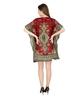 TreegoArt Fashion Women's Polyester Short Kaftan Caftan Printed Adjustable Boho Dress Nightwear Maxi Gown