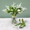 1/5PCS White Artificial Flowers Letter Bellflowers Fake Plastic Plants Home Room Decorations Wedding Party Bride Holding Bouquet