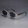 New Fashion Polygonal Metal Frame Sunglasses UV400 Protection Trendy Unisex Outdoor Driving Glasses
