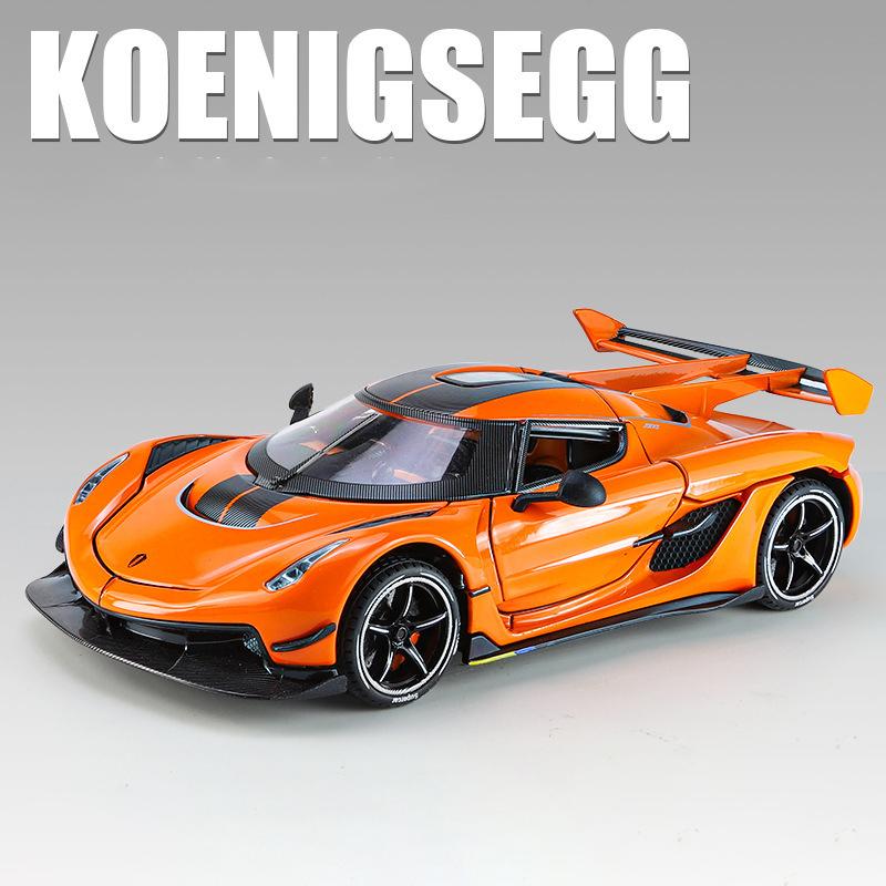 1/24 Koenigsegg Jesko Supercar Κράμα Die Cast Μοντέλο Παιχνιδιού Αυτοκινήτου Ήχος και Φως Pull Back Παιδικό Παιχνίδι Συλλεκτικά Δώρο Γενεθλίων
