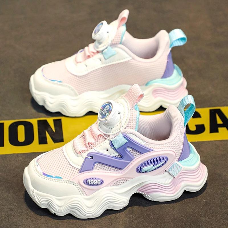 Boys Shoes 2025 Summer New Breathable Mesh Children's Dad Mesh Shoes Medium and Large Children's Boys Fried Street Sports Shoes