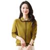Spring New Fashion Age Reduction Sweater Mom Knitted Bottom Shirt Medium Old Doll Collar Sweater Women's Clothes