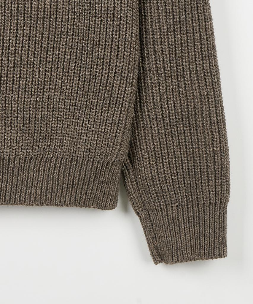 NODU Saddle Hazzi Essential Raglan Knit [Brown]