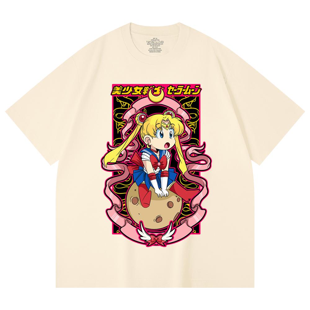 230 Gsm 100% Cotton Sailor Moon V10 Usagi Print Unisex Heavy Cotton T Shirt