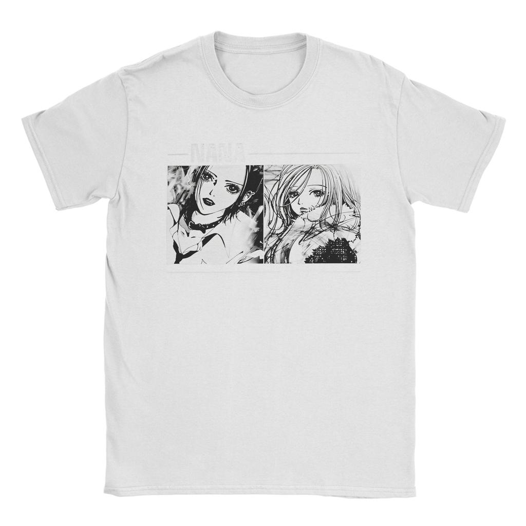 Nana Anime Sketch TShirts Men Women Osaki Kawaii Cartoon Funny Cotton Tee Shirt Crew Neck Short Sleeve T Shirt Plus Size Tops