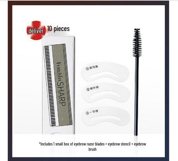 10-Pack Wavy Blade Eyebrow Razors: Disposable Trimmers for Women's Beauty Routine