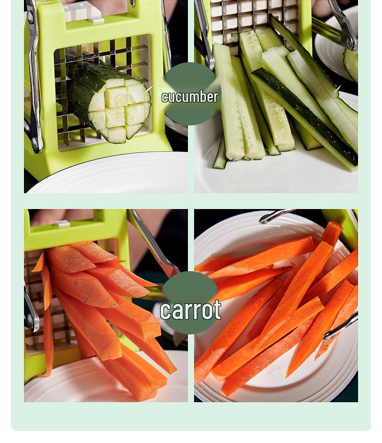 Manual Veggie Slicer: French Fry, Cucumber, Carrot, Potato, and Lettuce Cutter