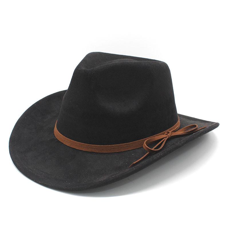 Style Mens Wool Felt Fedora Hat With Wide Brim For Vintage Party Wear