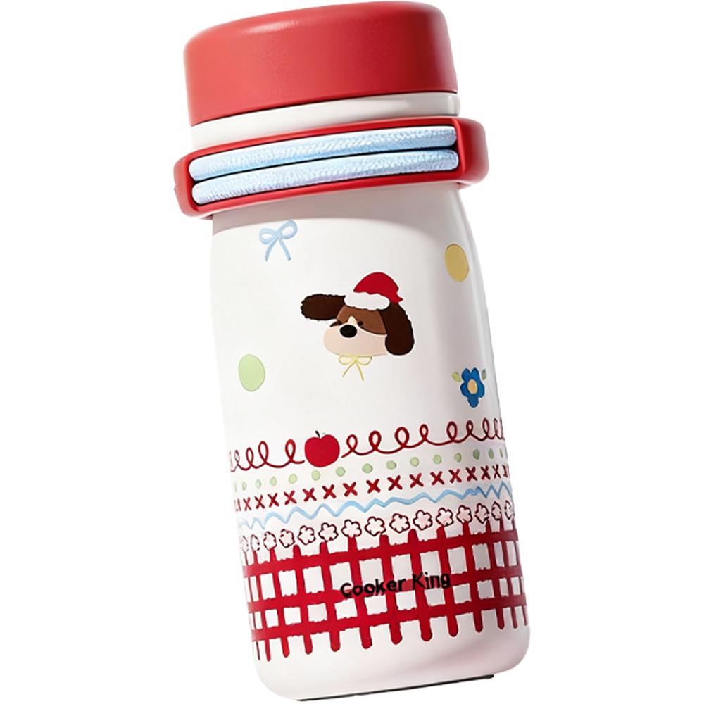 

Термос из нержавеющей стали COOKER KING 316L, не содержит BPA, 350 мл, детская чашка для воды, портативная, многоразовая, чайник высокой ценности Camellia Lilac красный