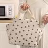 Insulated Corduroy Lunch Bag - Large Capacity for Office & School Use
