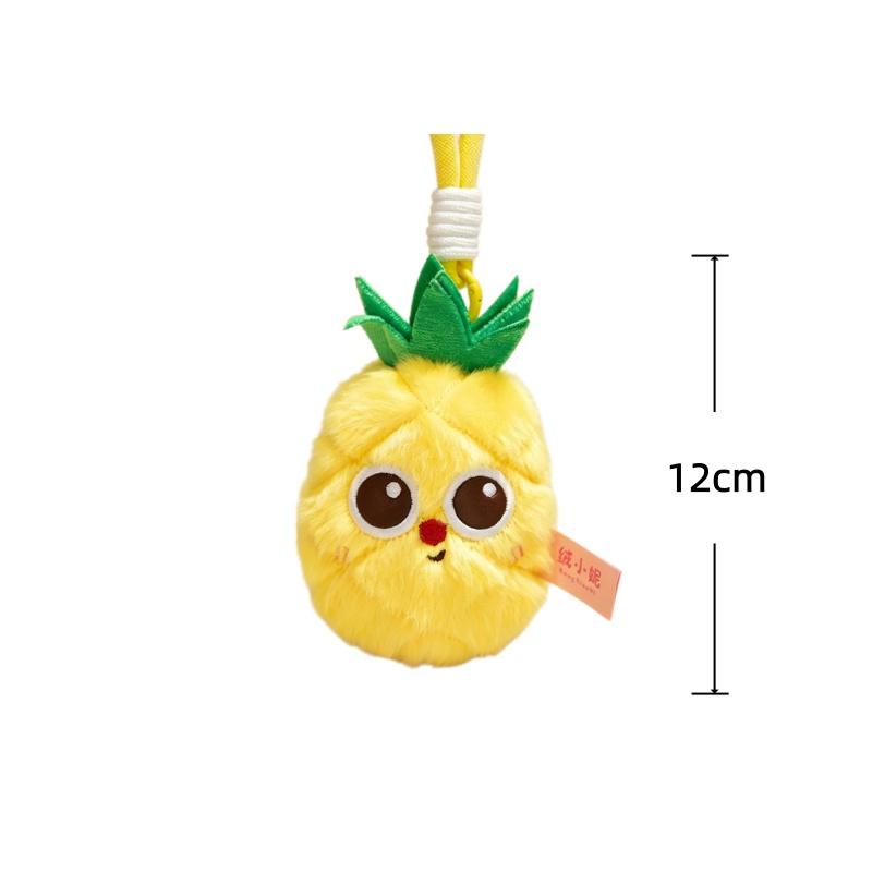 Fragrant Plush Fruit Pendant Avocado Pineapple Eggplant Carrots Chili Stuffed Doll Keychain Decor Toys Adorably Birthday Gifts