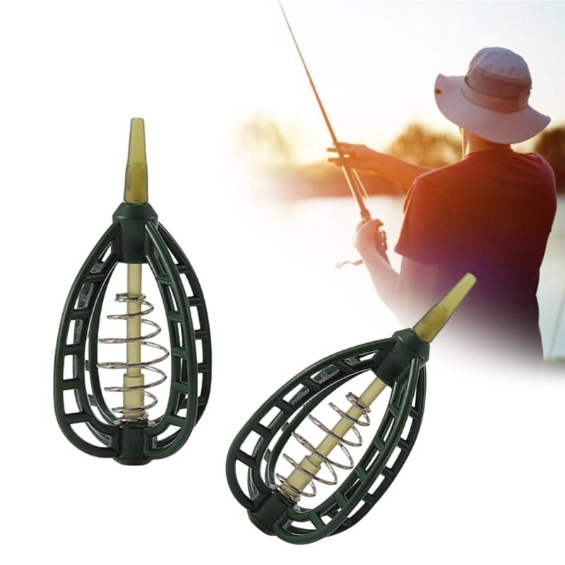Spring Feeder Baits Cage Baits Holder Baits Cage Spring Fishing Feeder Cage Holder Fishing Tackle Equipment Accessory