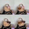 Hello Kitty Cartoon Shoulder Bag For Girls With Pu Material And Spacious Storage