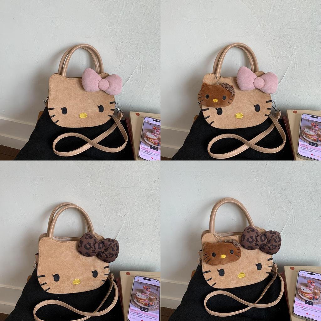 Hello Kitty Cartoon Shoulder Bag For Girls With Pu Material And Spacious Storage