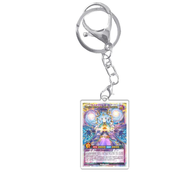 Keychains for Yugioh Rush Duel Rd Princess Cosmos Deathtacle Acrylic Pendant Backpack Ornament Decoration Anime Game Fans Gift