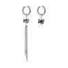 Asymmetrical Fringed Earrings Colorful Printed Tassel Ear Buckle Stylish Statement Jewelry for Women Vacation Beach Outings