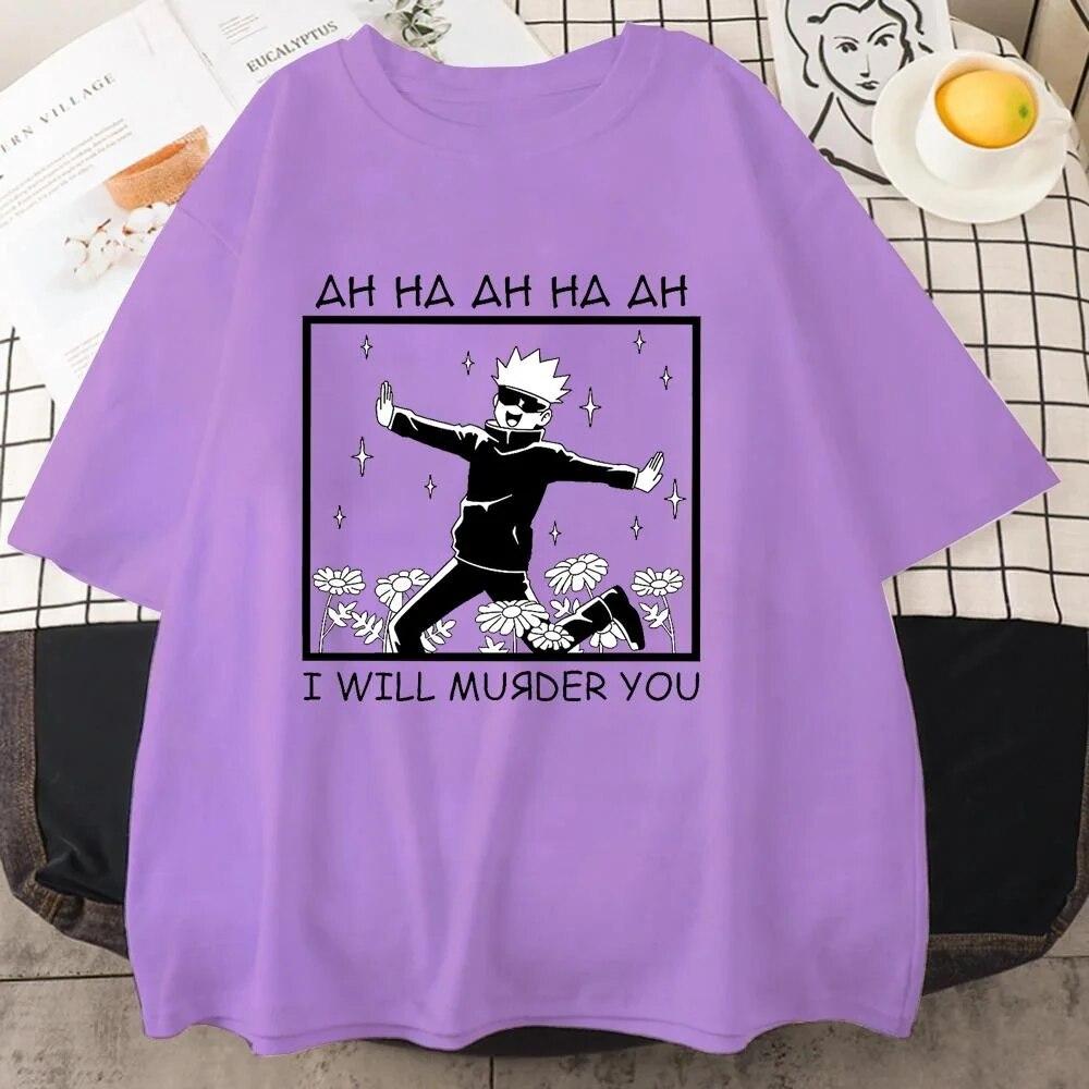 Žhavá novinka Anime Satoru Gojo tričko s grafickým potiskem pro unisex i ženy Anime Ležérní topy Personalizované cool tričko s kulatým výstřihem