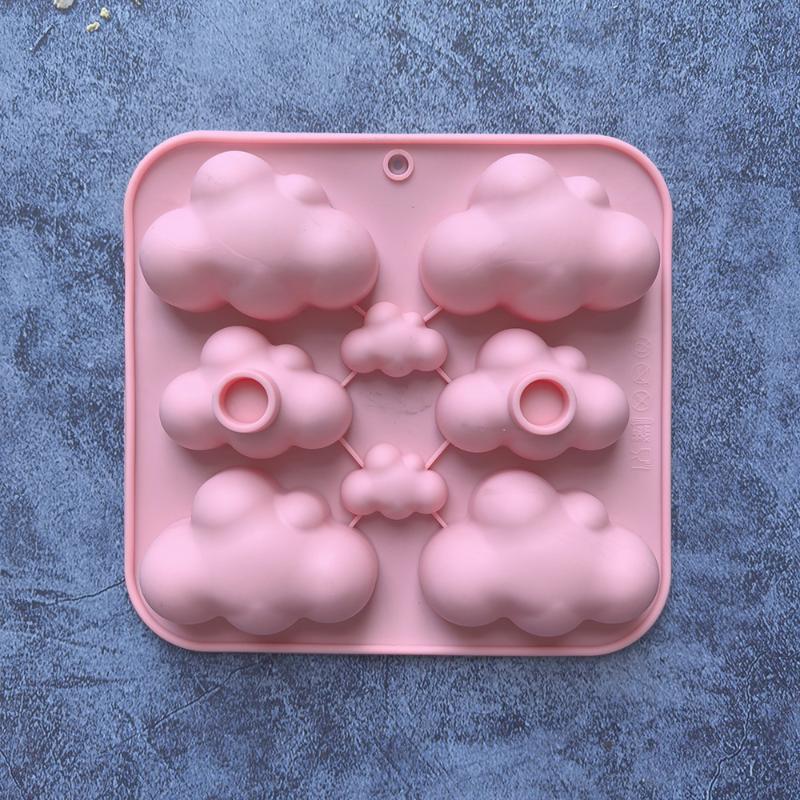 8-Cavity Candle Soap Making Cloud Shaped Silicone Candy Mould Chocolate Pudding Dessert Cake Baking Mould Kitchen Tool