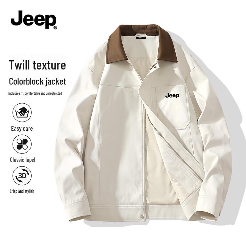 

JEEP Men s Casual Colorblock Lapel Jacket L