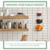 3patrový závěsný košík na ovoce Železný drát Nástěnné úložné koše Pro velkou zátěž Košík na zeleninu Závěsný nástěnný organizér Místo