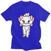 Male Marie Cartoon Cat T Shirt Short Sleeve Cotton Tshirt Trendy T-shirt Leisure Tee Tops Oversized Apparel Unisex