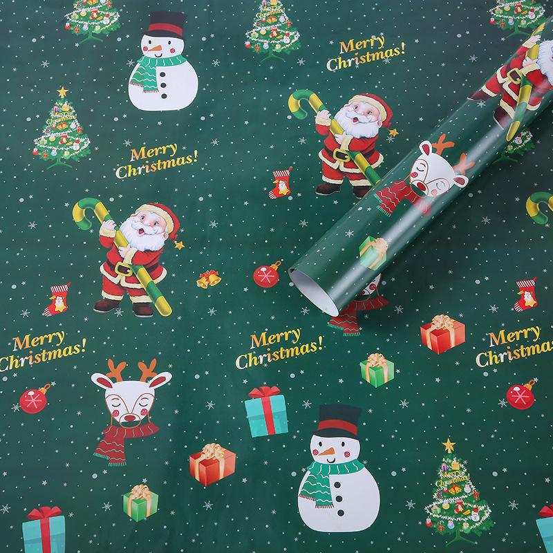 Christmas Tree & Elk Gift Wrap - Thick Coated Paper