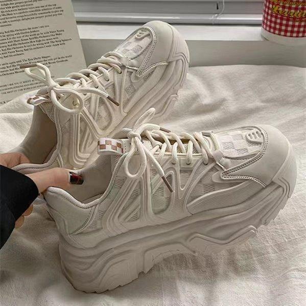 Dad Shoes Women's  Winter New Rubber Muffin Soft Bottom Women's Shoes Sweet Cool Wind Show Feet Small Casual Sneaker Women