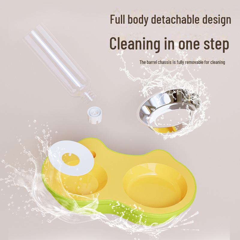 Bowl With Double Antiknockover Cat Automatic Water Dispenser