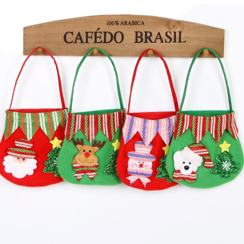 Christmas Gift Bag Set With Candy And Apple Designs For Holiday Parties
