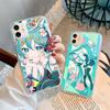 Case for Samsung A04 A14 A23 A34 A54 M23 M33 M52 M53 Realme 10 9 C30S C35 C55 VIVO Y02S Y21 Y51 X80 Pro Transparent Cover WI70 Hatsune Miku