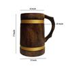 17.78 Cm Wooden Beer Mug for Parties Daily Use Food Safe