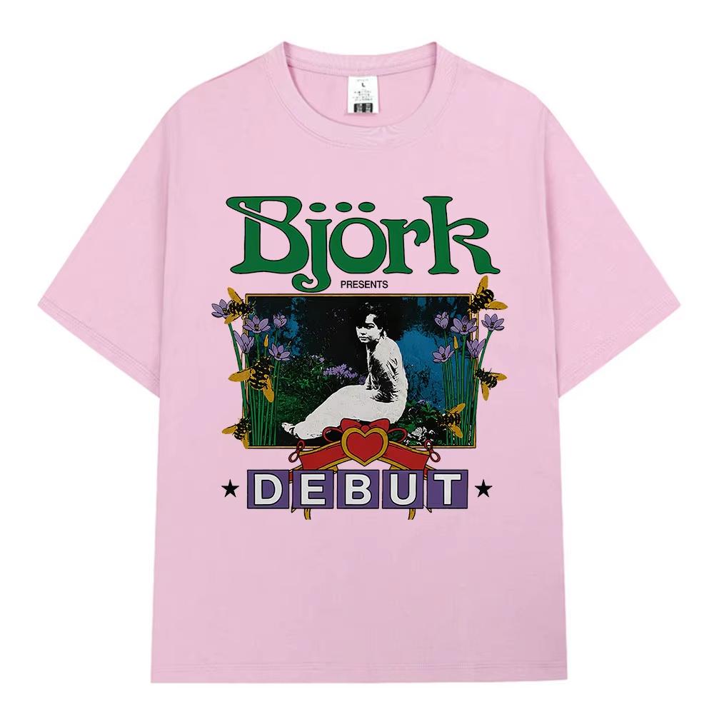 2026 New Bjork Debut Album Merch Graphic‑Print Unisex Short‑Sleeve T‑Shirt, Vintage Fashion Casual Street‑Wear Top